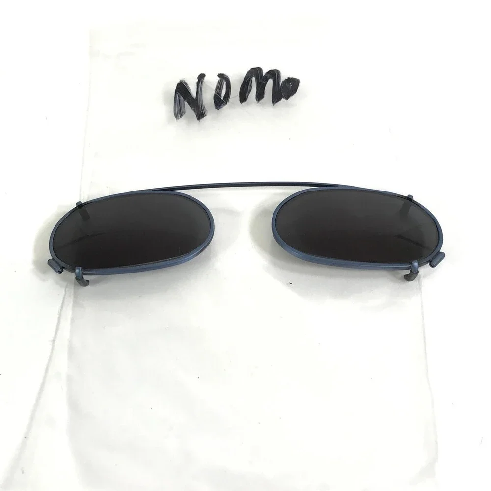 Vintage I.a. Eyeworks Clip On Sunglasses for NOMO Matte Blue Frames Gray Lenses